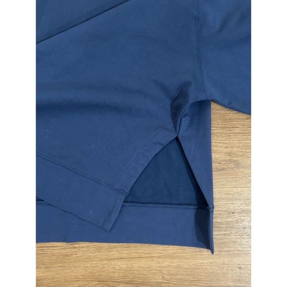 Earth Yoga Tunic Sweatshirt M Oversized Activewear Sustainable Blue Womens NWOT - Picture 9 of 12